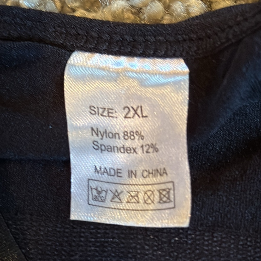 Black Bodysuit with Adjustable Straps (2X) Spanx Style - Picture 6 of 7